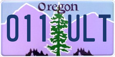 OR license plate 011ULT