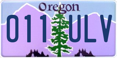 OR license plate 011ULV