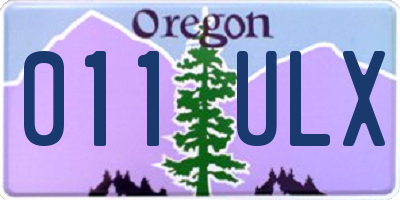 OR license plate 011ULX