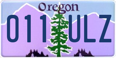 OR license plate 011ULZ