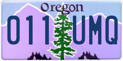 OR license plate 011UMQ