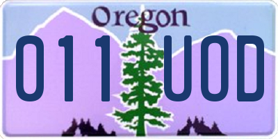 OR license plate 011UOD
