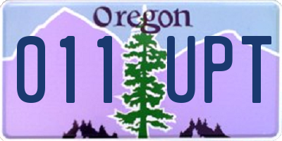 OR license plate 011UPT