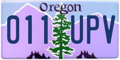 OR license plate 011UPV