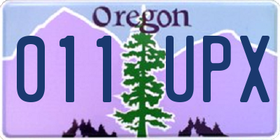 OR license plate 011UPX