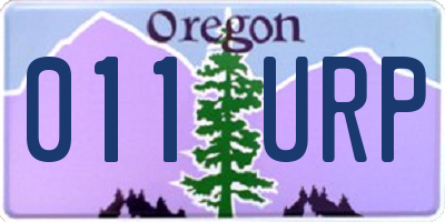 OR license plate 011URP