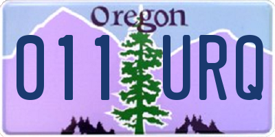 OR license plate 011URQ