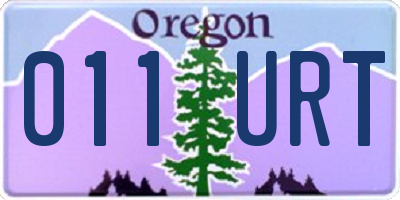 OR license plate 011URT