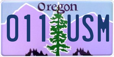 OR license plate 011USM