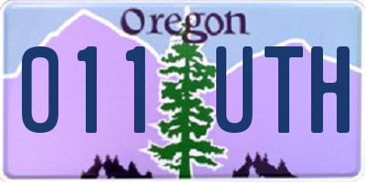 OR license plate 011UTH