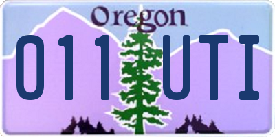 OR license plate 011UTI