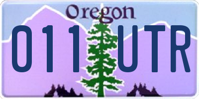 OR license plate 011UTR