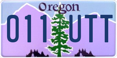 OR license plate 011UTT