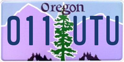 OR license plate 011UTU