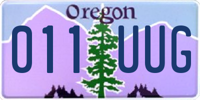 OR license plate 011UUG