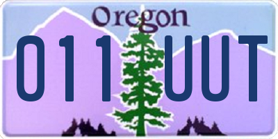 OR license plate 011UUT