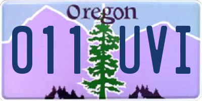 OR license plate 011UVI
