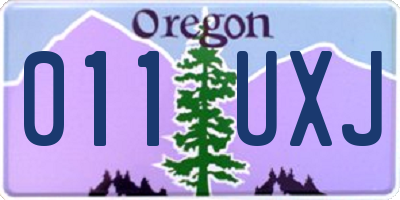 OR license plate 011UXJ