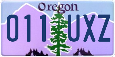OR license plate 011UXZ