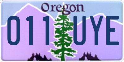 OR license plate 011UYE