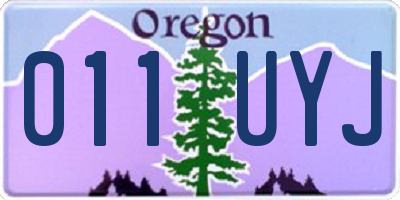 OR license plate 011UYJ