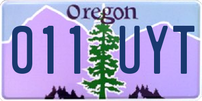 OR license plate 011UYT
