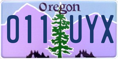 OR license plate 011UYX