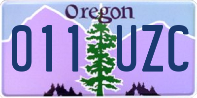 OR license plate 011UZC
