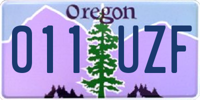 OR license plate 011UZF