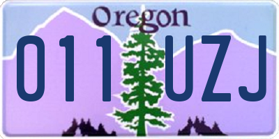 OR license plate 011UZJ