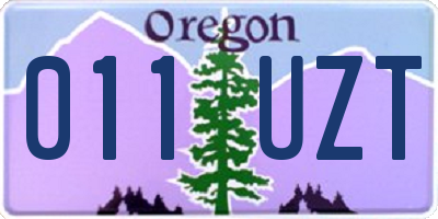 OR license plate 011UZT