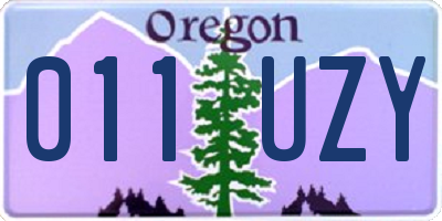 OR license plate 011UZY
