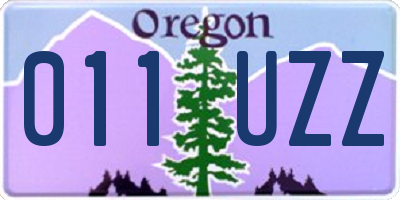 OR license plate 011UZZ