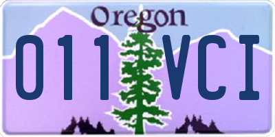 OR license plate 011VCI