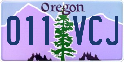 OR license plate 011VCJ