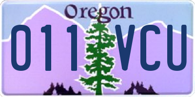 OR license plate 011VCU