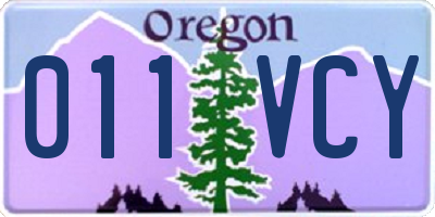 OR license plate 011VCY