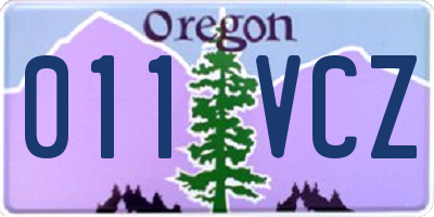 OR license plate 011VCZ