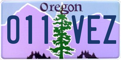 OR license plate 011VEZ
