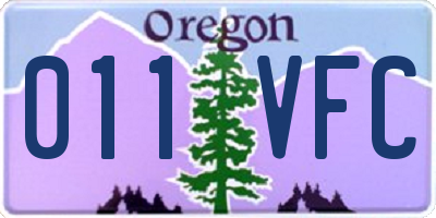 OR license plate 011VFC