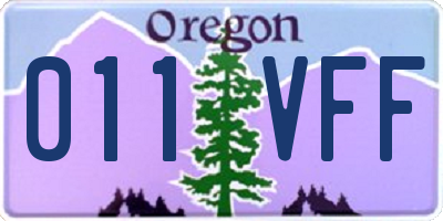 OR license plate 011VFF