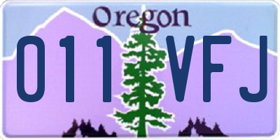 OR license plate 011VFJ