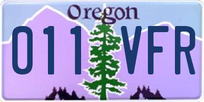 OR license plate 011VFR