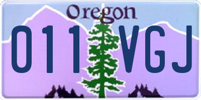 OR license plate 011VGJ