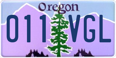 OR license plate 011VGL