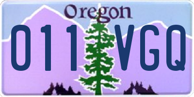 OR license plate 011VGQ