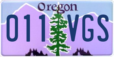 OR license plate 011VGS