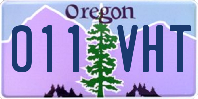 OR license plate 011VHT