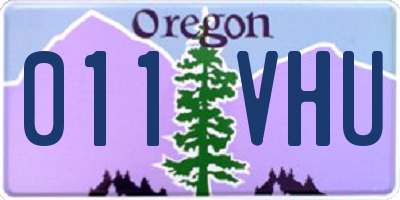 OR license plate 011VHU