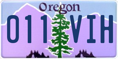 OR license plate 011VIH
